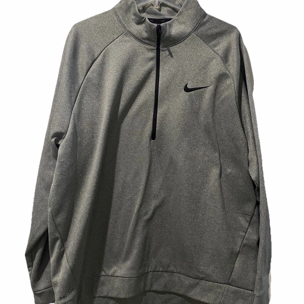 Nike Dri-Fit Men Sz. XXL  Gray 1/4 Zip Performance Pullover Fleece Lined
